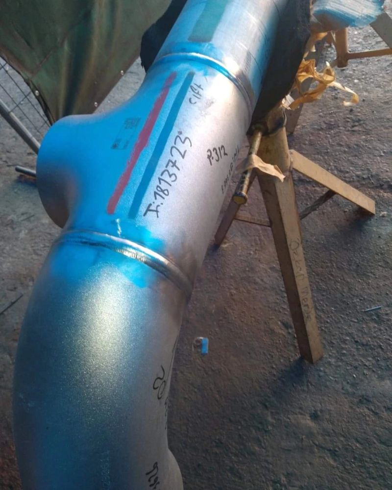 Completed welding work
